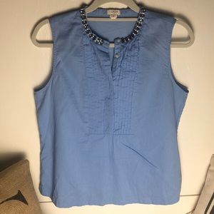 EUC JCrew beaded top sz 10